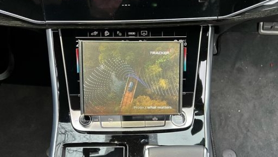 Audi Q8 protected with tracker monitor